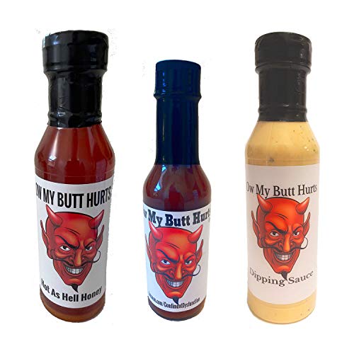 Reaper Scorpion Hot Sauce 5 oz, Ghost Chile Ranch Dip 12 oz, Hot As Hell Honey 12 oz – Spicy Trio for Wings, Nachos & BBQ | Fiery Flavor Combo