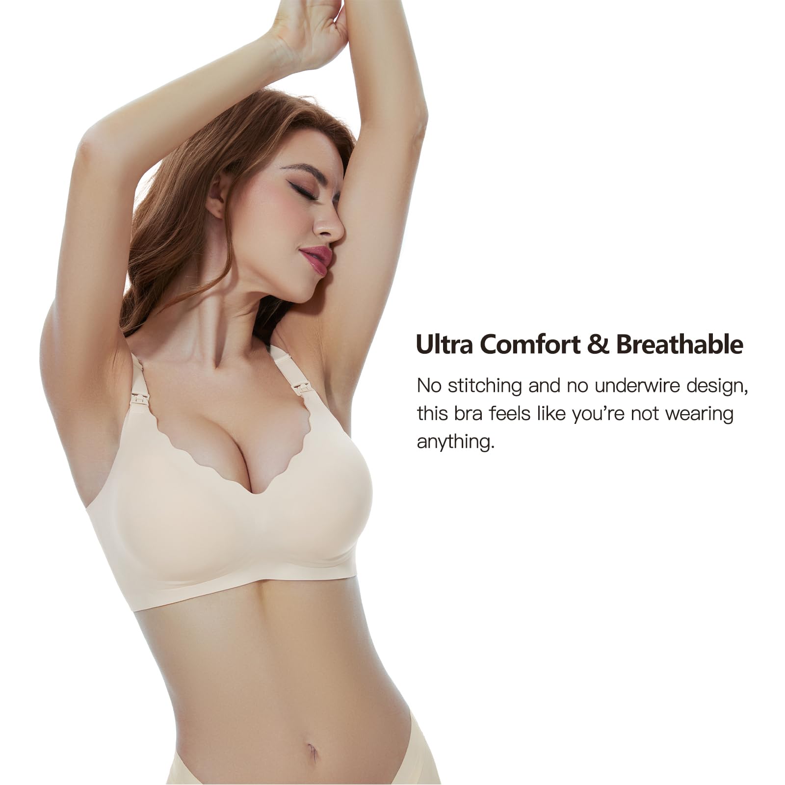 Best Nursing Bras for Breastfeeding - Seamless Maternity Bra for Women - Ultra Comfort Pregnancy & Sleep Bralette - Perfect for Nursing, Pumping & Postpartum Recovery