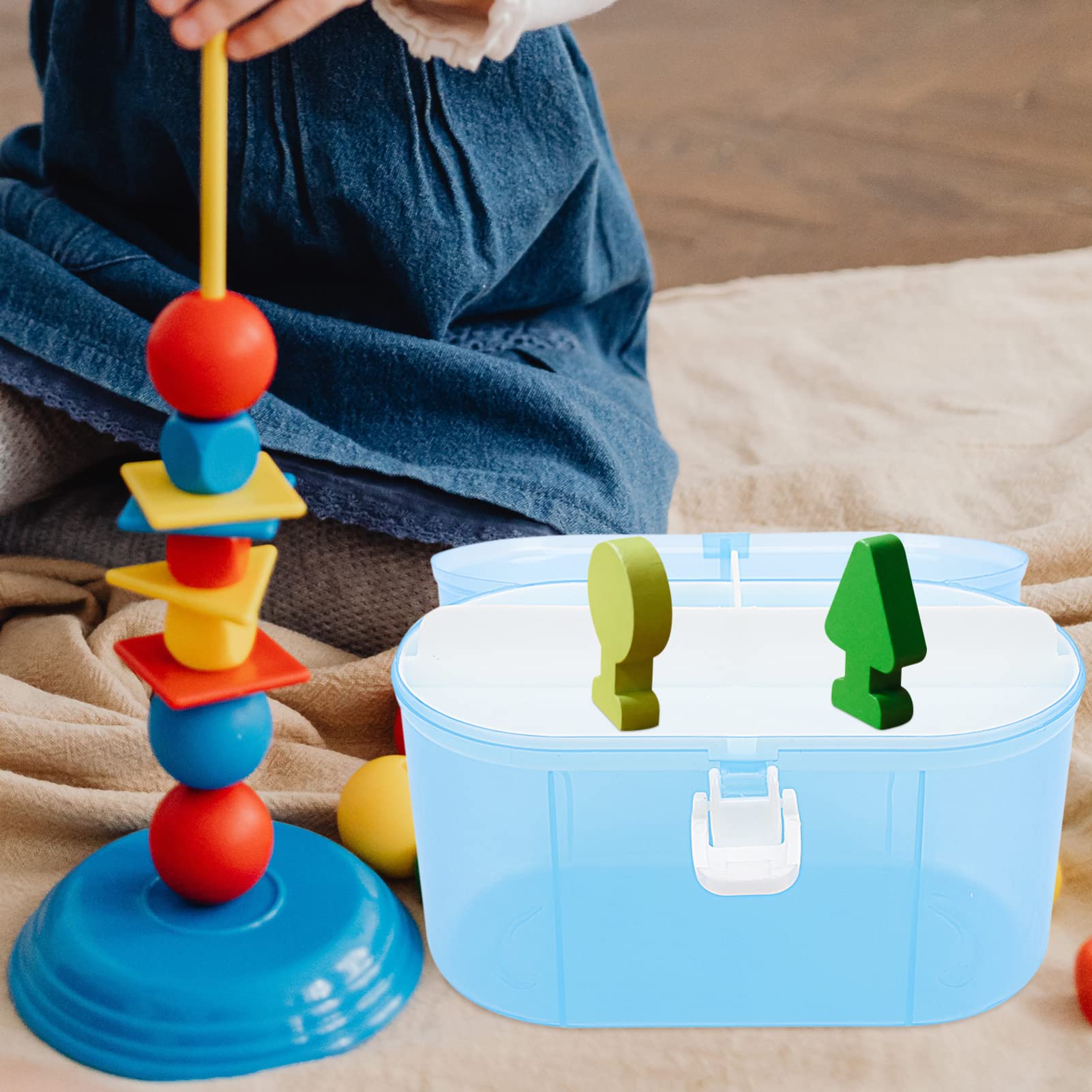 Double Layer Suitcase Toy Storage Box - Desktop Organizer for Kids Toys, Crafts & Office Supplies | Perfect for Home, School & Travel Organization