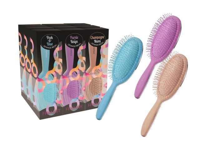 9-Piece Detangling Brush Core Display Set - Gentle Hair Brush for Smooth & Pain-Free Detangling - Perfect for Salons, Home Use, and Travel