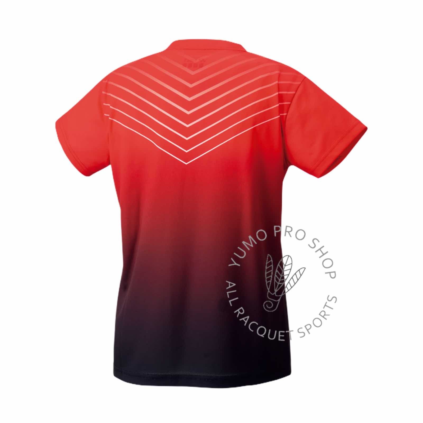 Yonex YW0025 Women's Crew Neck Team Shirt - Ruby Red - Breathable Performance Tennis & Volleyball Jersey for Sports & Training