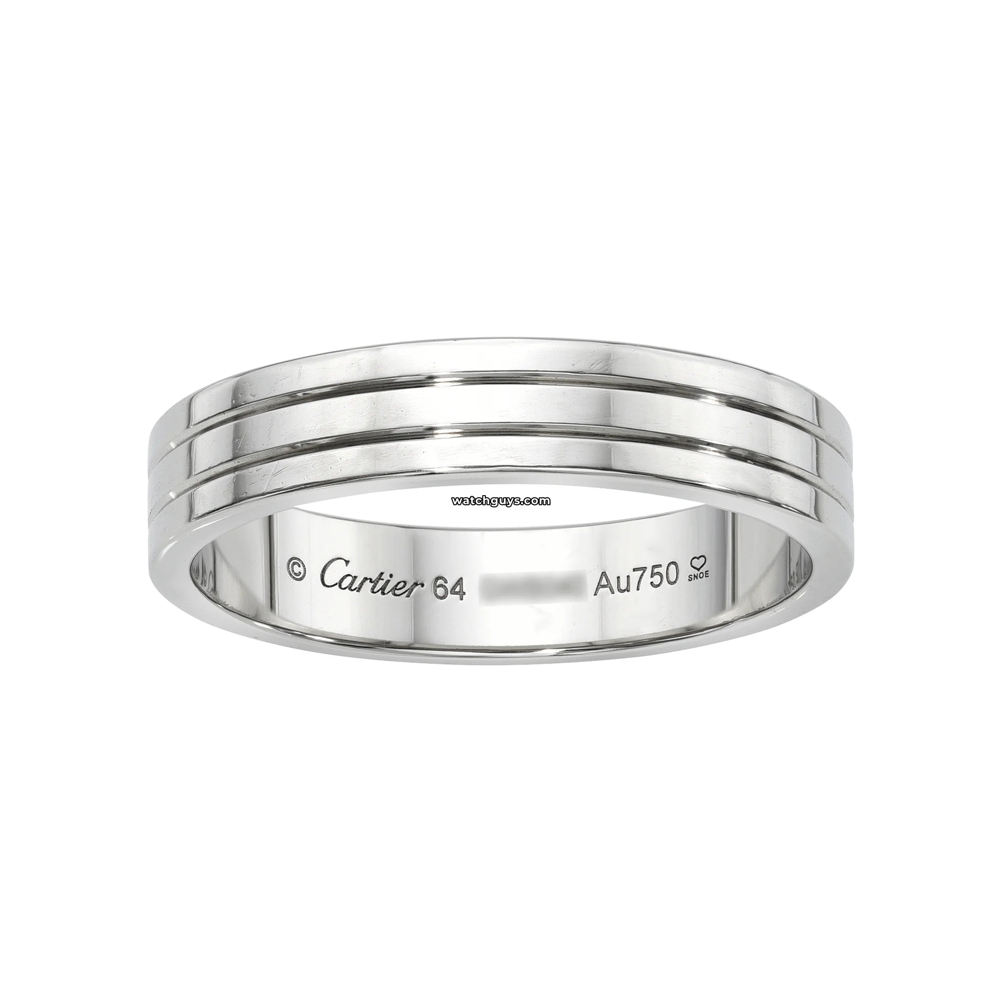 Cartier Verdome Louis Wedding Band Ring - 18K White Gold for Men & Women - Perfect for Engagement, Wedding & Anniversary Gifts