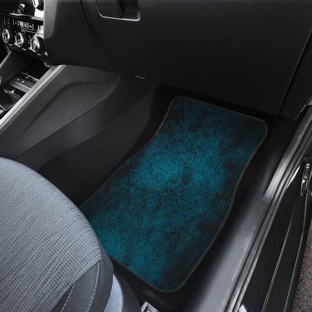 Premium Navy Blue Grunge Car Floor Mats - Heavy Duty All-Weather Protection for Trucks & SUVs - Perfect Gift for Car Enthusiasts & Road Trips
