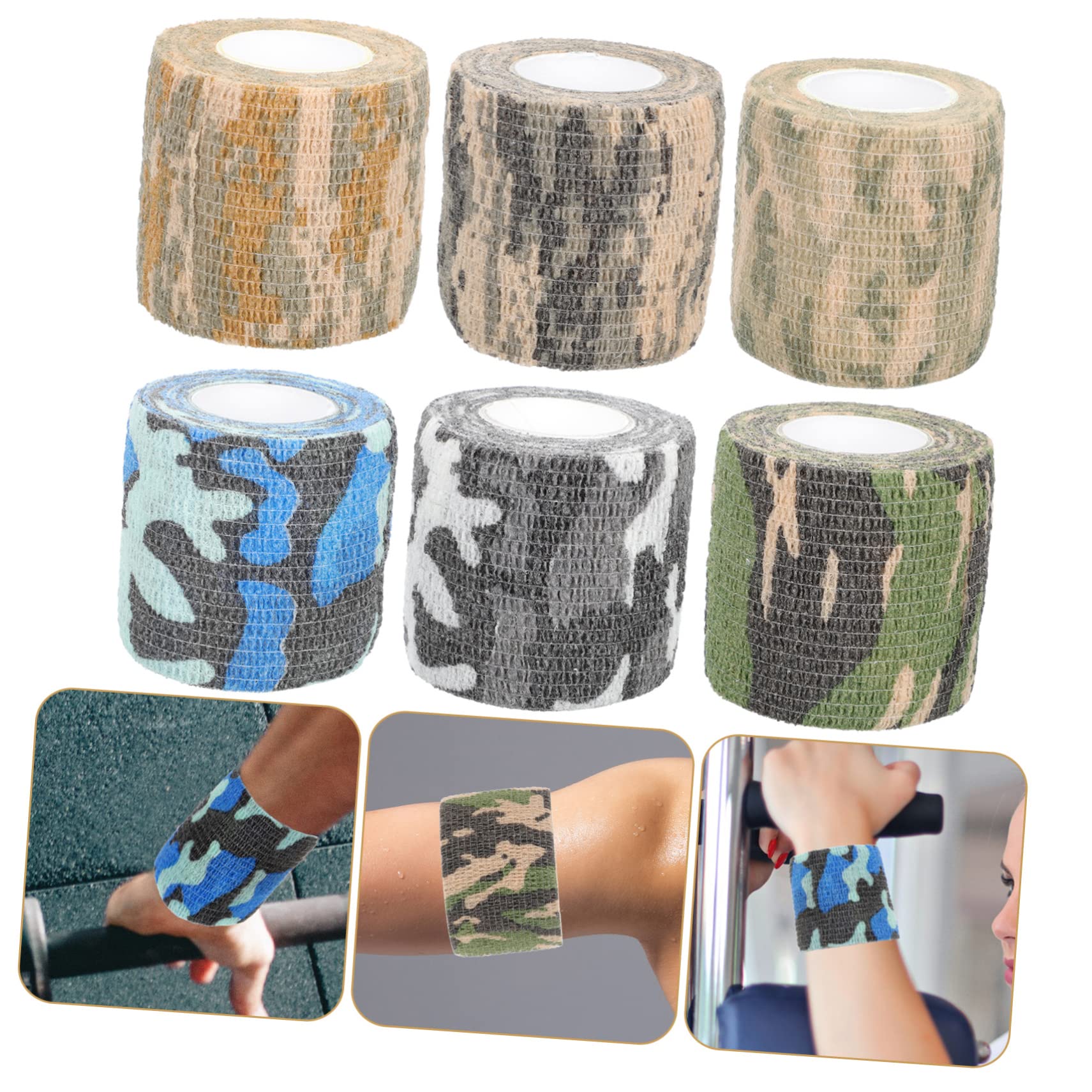 SUPVOX 6-Pack Sports Tape - Breathable Athletic Tape for Legs, Muscles & Joints | Non-Woven Fabric, Skin-Friendly & Durable | Ideal for Running, Gym Workouts & Injury Prevention