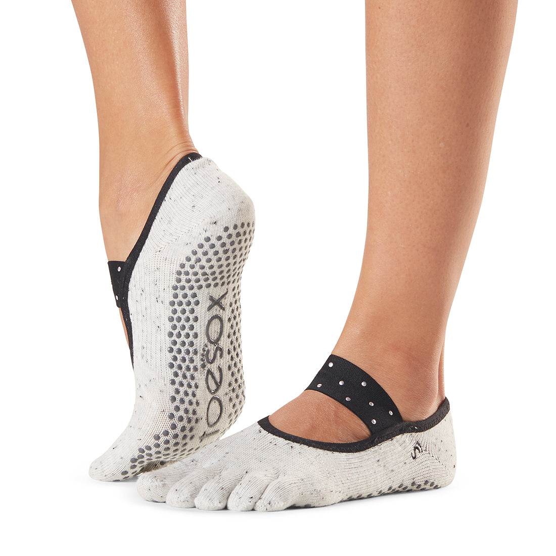ToeSox Mia Grip Yoga Socks - Non-Slip Grip Socks for Pilates, Barre & Dance - Improve Balance & Stability During Workouts