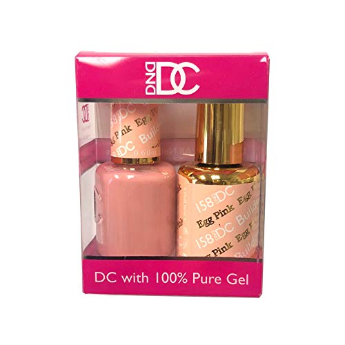 DC Gel & Matching Polish - Builder Collection #158 Egg Pink - Perfect for Nail Art, DIY Manicures, and Salon Professionals