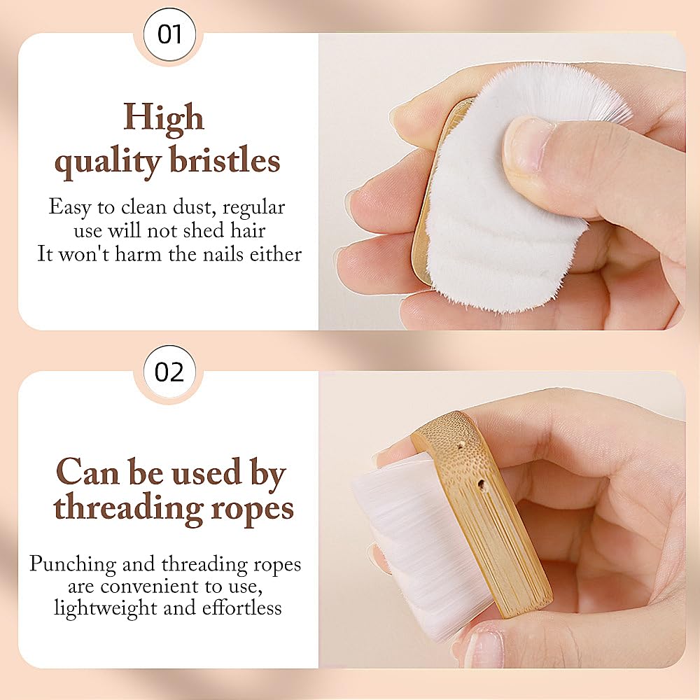 **Bamboo Nail Brush with Soft Bristles - Gentle Fingernail & Toenail Cleaner for Dust-Free Hands & Feet - Non-Abrasive Daily Use Nail Brush (HJ-NB127) - Perfect for Home, Travel & Spa Care**