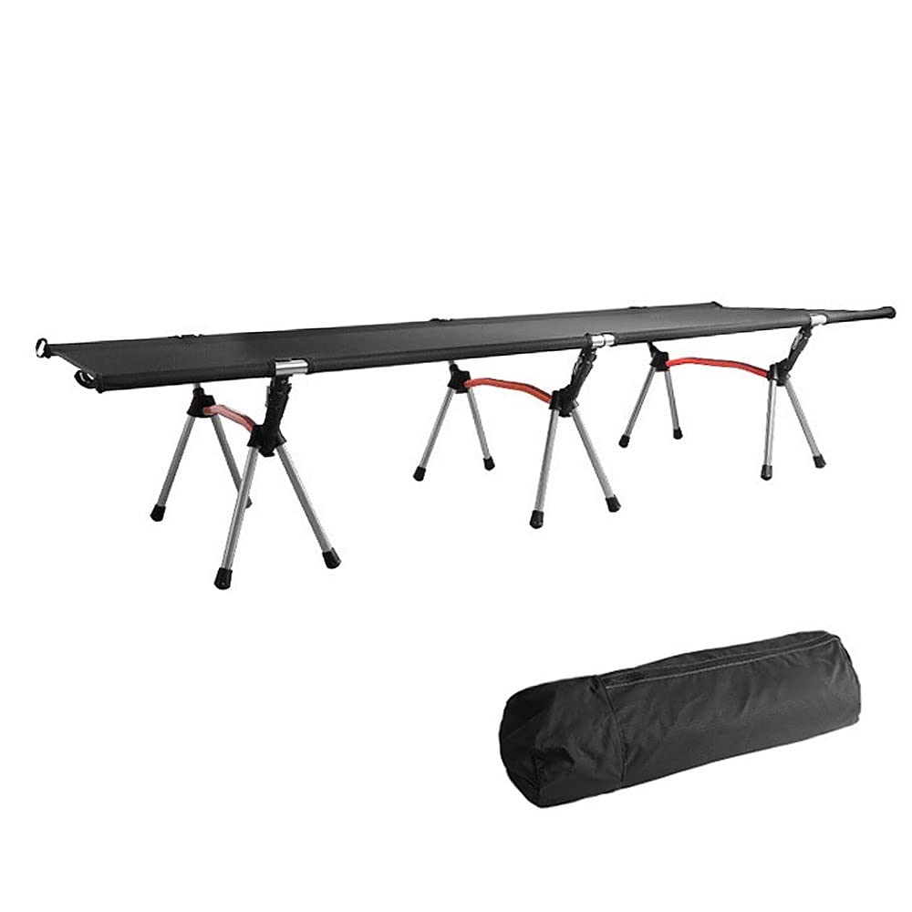 Portable Folding Camping Cot - Heavy Duty 264LB Capacity Single Person Outdoor Bed for Camping, Hiking, Picnics & Travel - Compact & Lightweight for Easy Transport & Storage
