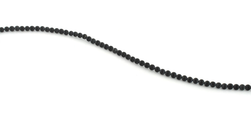4mm Frosted Blackstone Round Gemstone Beads for Jewelry Making, DIY Crafts, and Bracelet Designs - Natural Stone Beads for Necklaces, Earrings, and Handmade Accessories