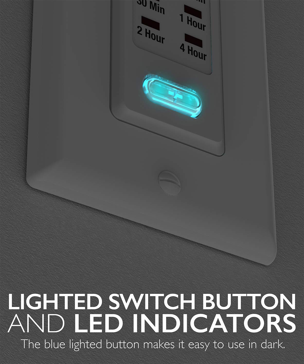 Fosmon 4 Hour Programmable In-Wall Light Timer Switch - Countdown Timer for Lights, Fans, Heaters & Bathroom (2 Pack, 1875W, 9 Settings, Neutral Wire Required, 5-60 Min & 2-4 Hour Options) - ETL Listed - Perfect for Home Automation & Energy Savings