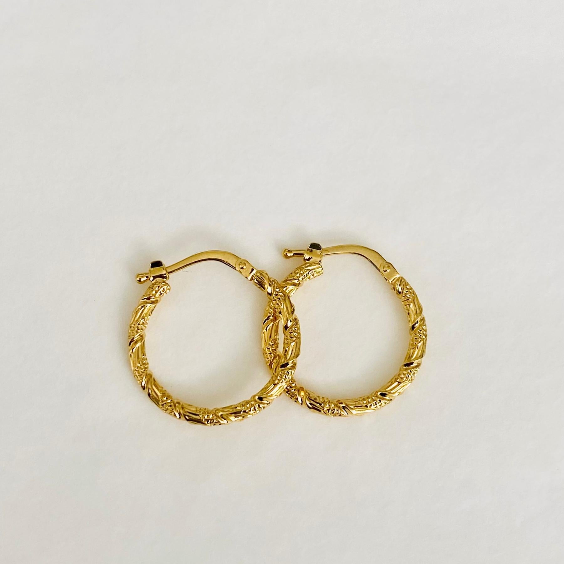 Golden Engraved Daphne Creole Earrings - Elegant Dangle Hoop Earrings for Women, Perfect for Parties, Weddings & Everyday Wear