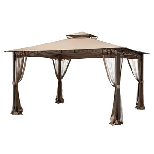 Garden Winds Replacement Canopy for Edinborough San Rafael Gazebo - Standard 350 - Beige | Durable Outdoor Shade Cover for Patio, Backyard, and Garden Relaxation