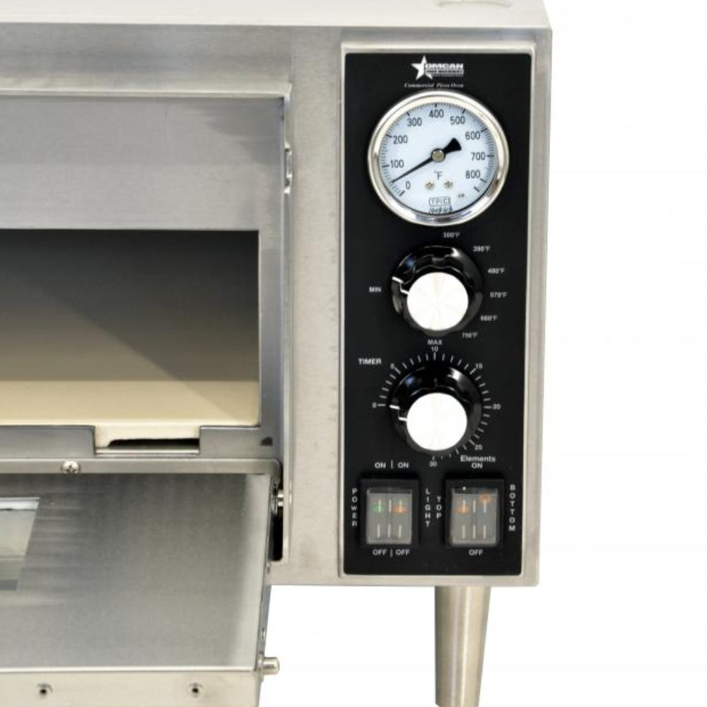 Nella 27 Double Deck Electric Pizza Oven - 240V Commercial Pizza Maker for Restaurants, Pizzerias & Catering - Perfect for Baking, Roasting & Reheating Food Fast