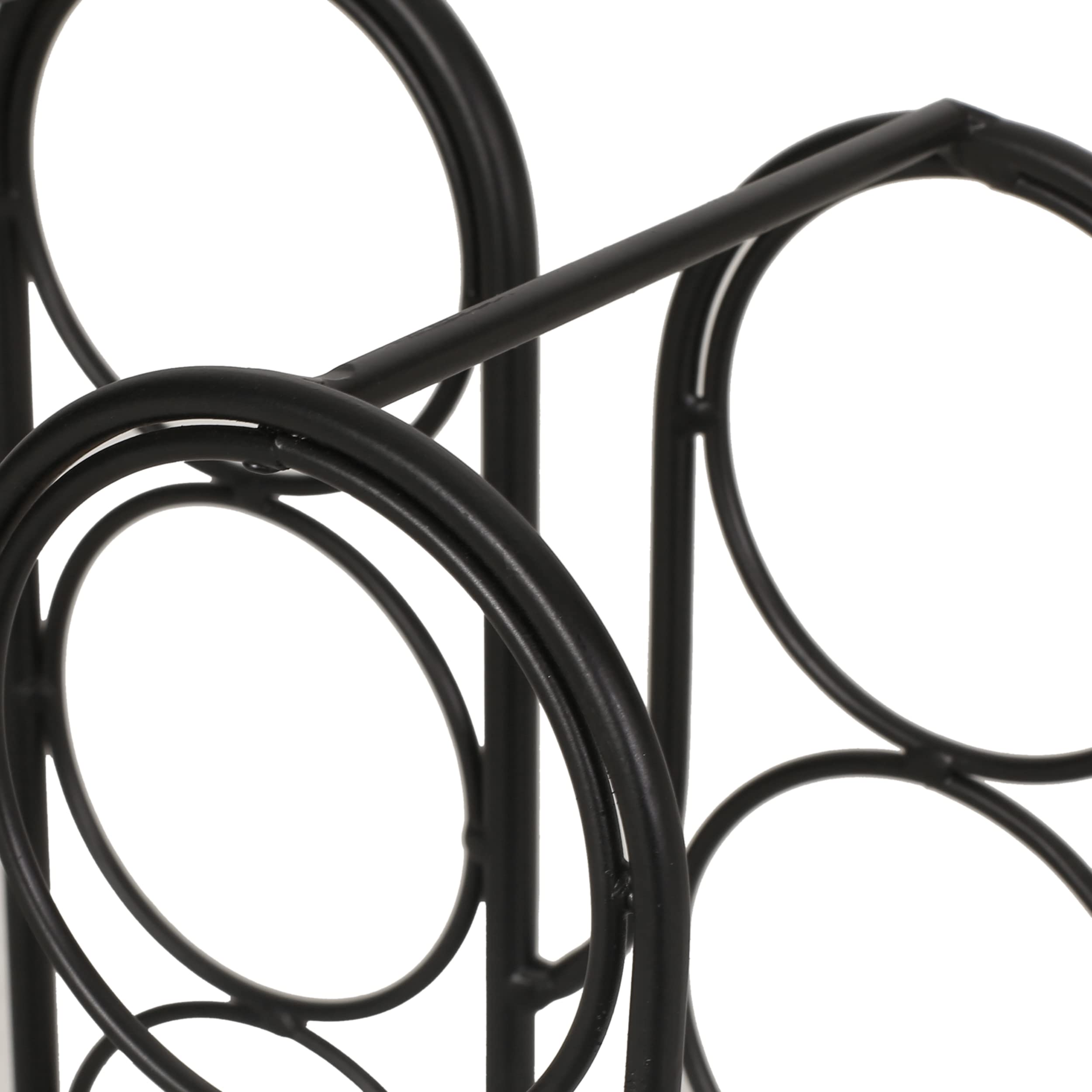 Christopher Knight Home Ferrat Wine Rack - Black Metal Wine Bottle Holder for Kitchen, Bar, Dining Room & Home Decor Storage Solution