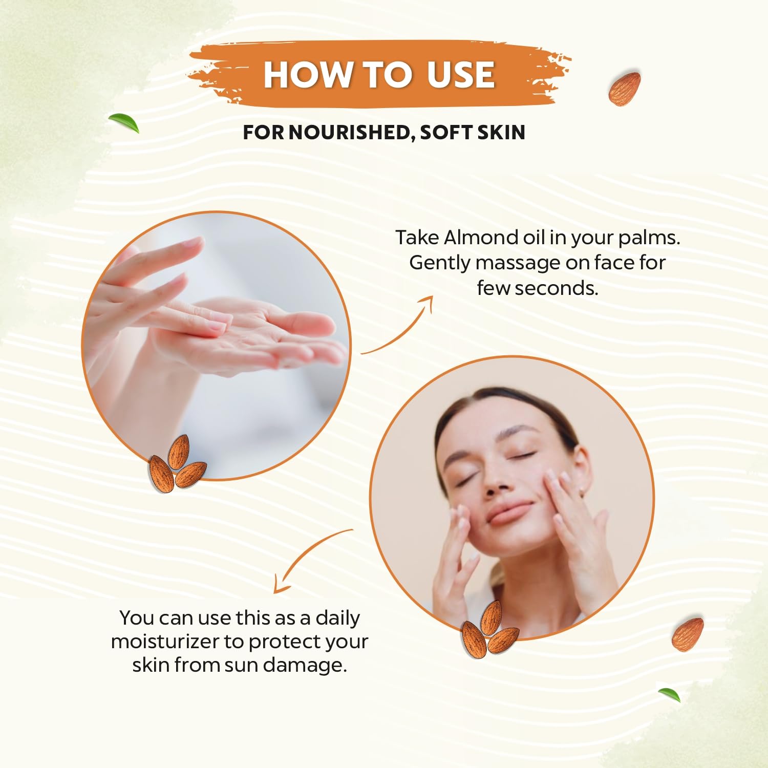 Organic Cold Pressed Almond Oil for Hair & Skin - 100% Pure INDUS VALLEY Roghan Badam Oil for Soft Shiny Hair, Glowing Skin & Baby Massage | Hair Damage Repair, Nourishing Treatment for Dry Scalp & Healthy Skin Care - 100ml | Perfect for Daily Hair Care, Skin Moisturizing & Infant Massage