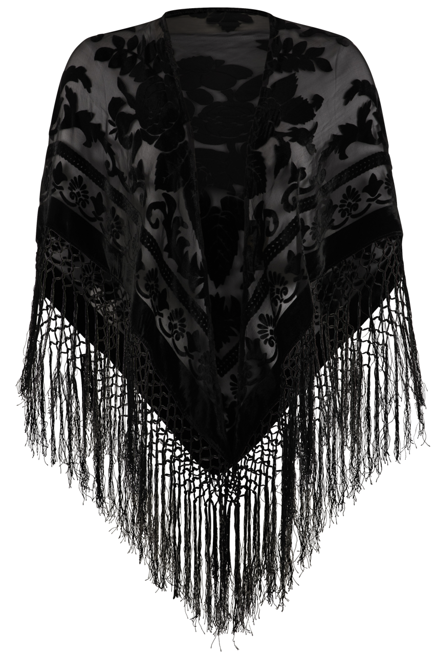Pat Dahnke Black Triangle Shawl - Elegant Winter Scarf for Women - Perfect for Parties, Weddings & Cold Weather Fashion