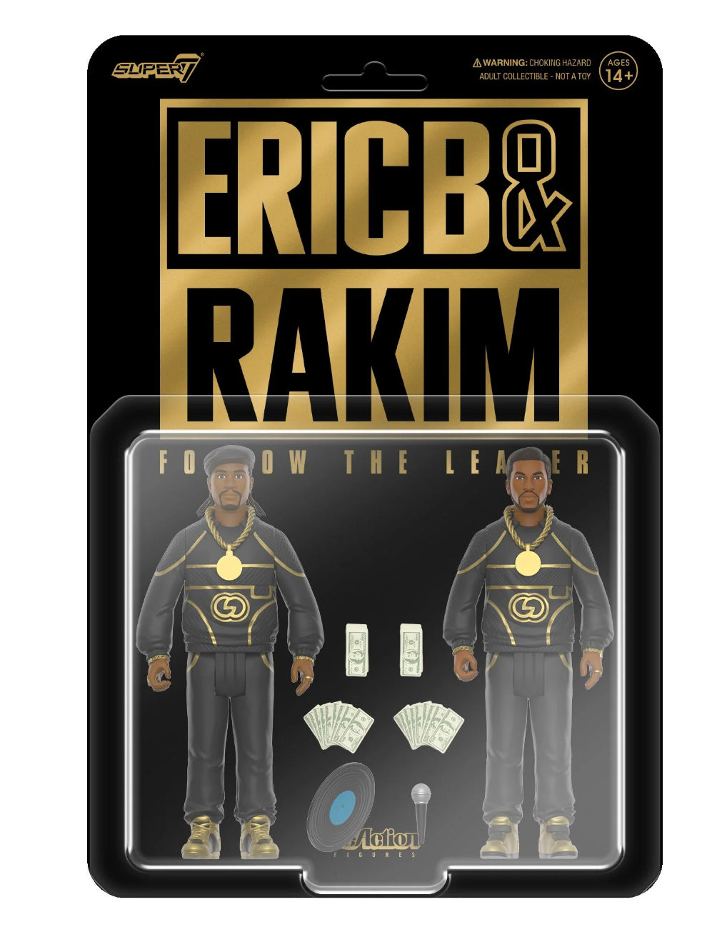 Eric B & Rakim Follow The Leader Super7 ReAction Figure - Vintage Hip Hop Collectible Toy for Music Fans & 80s Memorabilia Collectors - Perfect for Display, Gifts & Pop Culture Enthusiasts