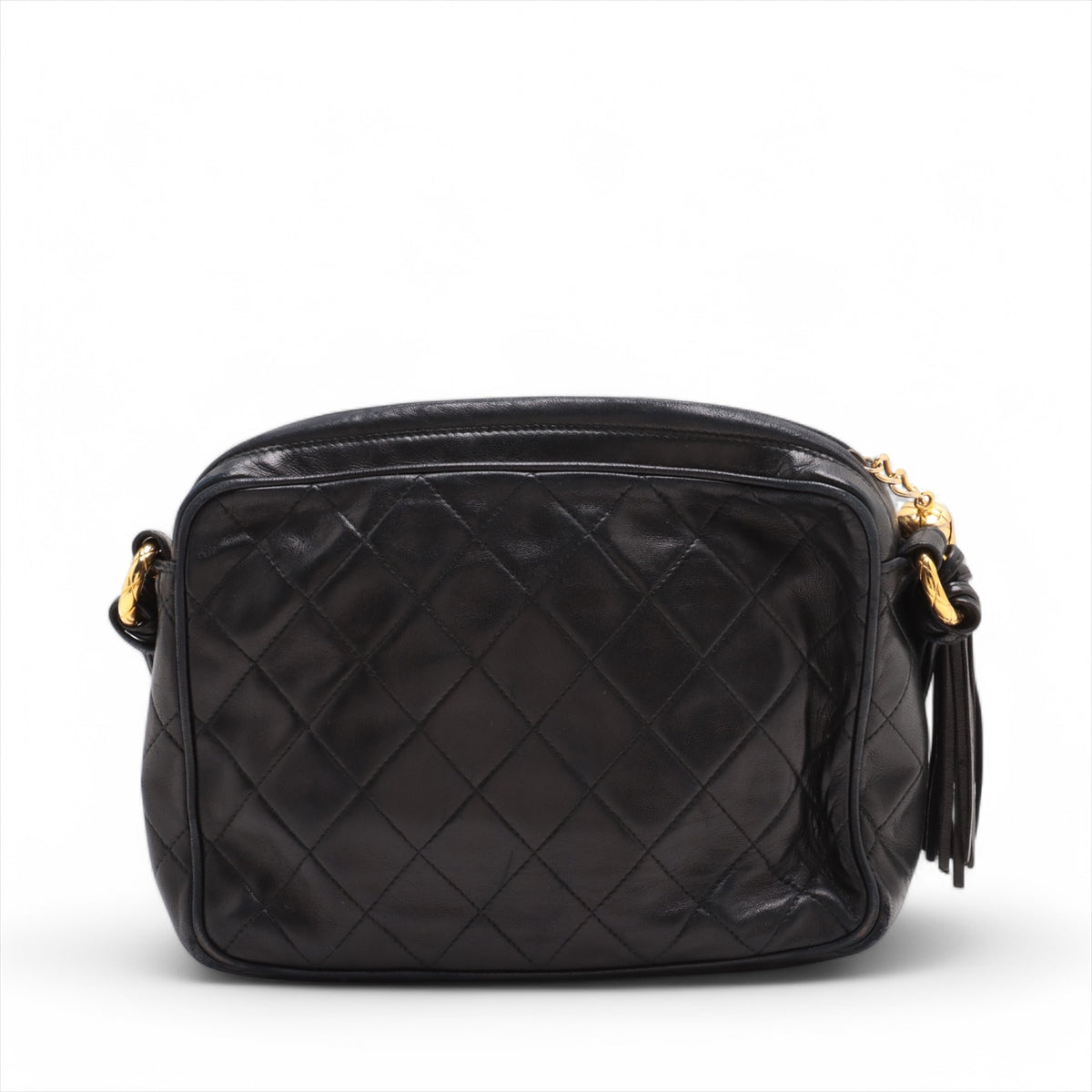 Chanel CC Logo Matelasse Lambskin Tassel Camera Bag Black - Luxury Crossbody Purse for Women, Fashionable Everyday Shoulder Bag for Date Night, Shopping & Travel Accessories