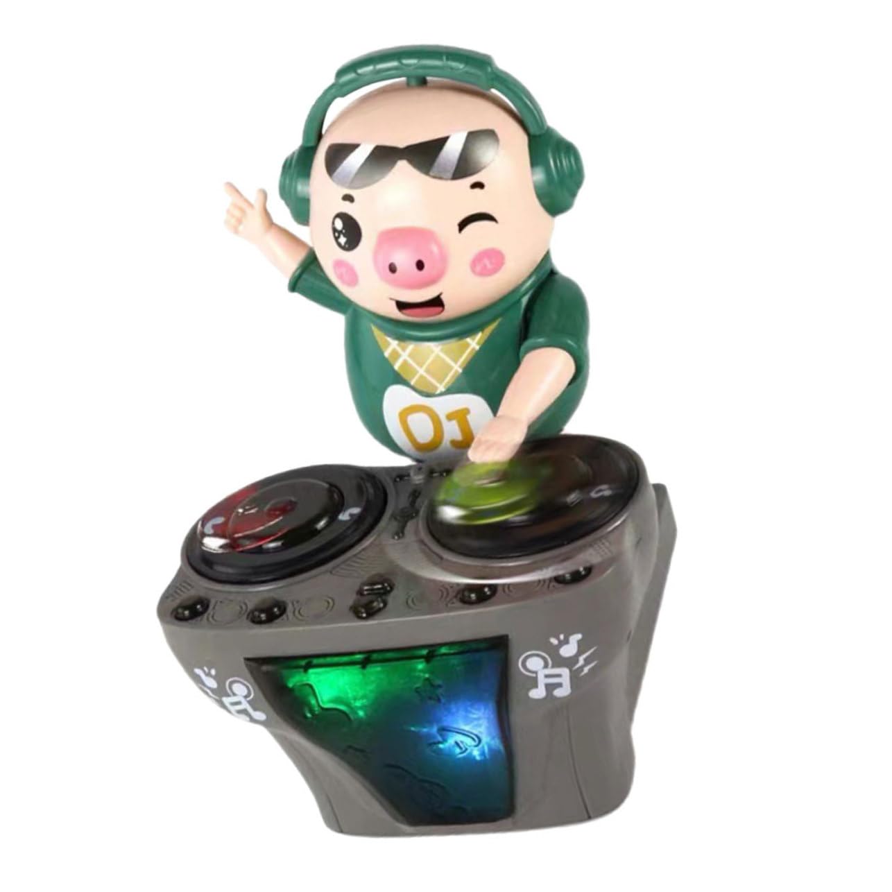 DJ Pig Electronic Rocking Music Toy - Singing & Dancing Stuffed Animal with LED Lights - Best Birthday Gift for Kids, Toddlers & Babies - Fun Interactive Toy for Playtime, Parties & Nursery Decor