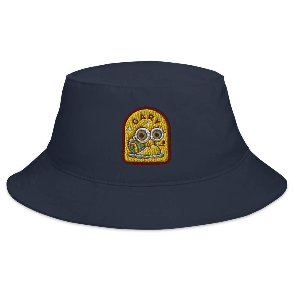 SpongeBob SquarePants Gary The Snail Flexfit Bucket Hat - Adjustable Cotton Sun Hat for Men Women - Perfect for Beach, Outdoor Activities & Cosplay