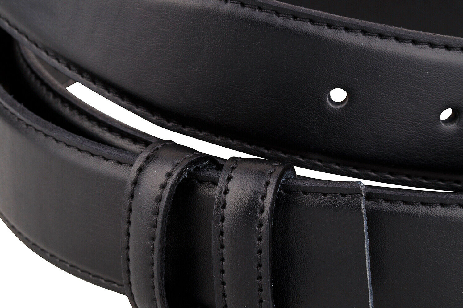 Genuine Black Leather Belt Replacement Strap 35mm for Ferragamo | Premium Stitched Designer Belt | Perfect for Business, Casual & Formal Outfits