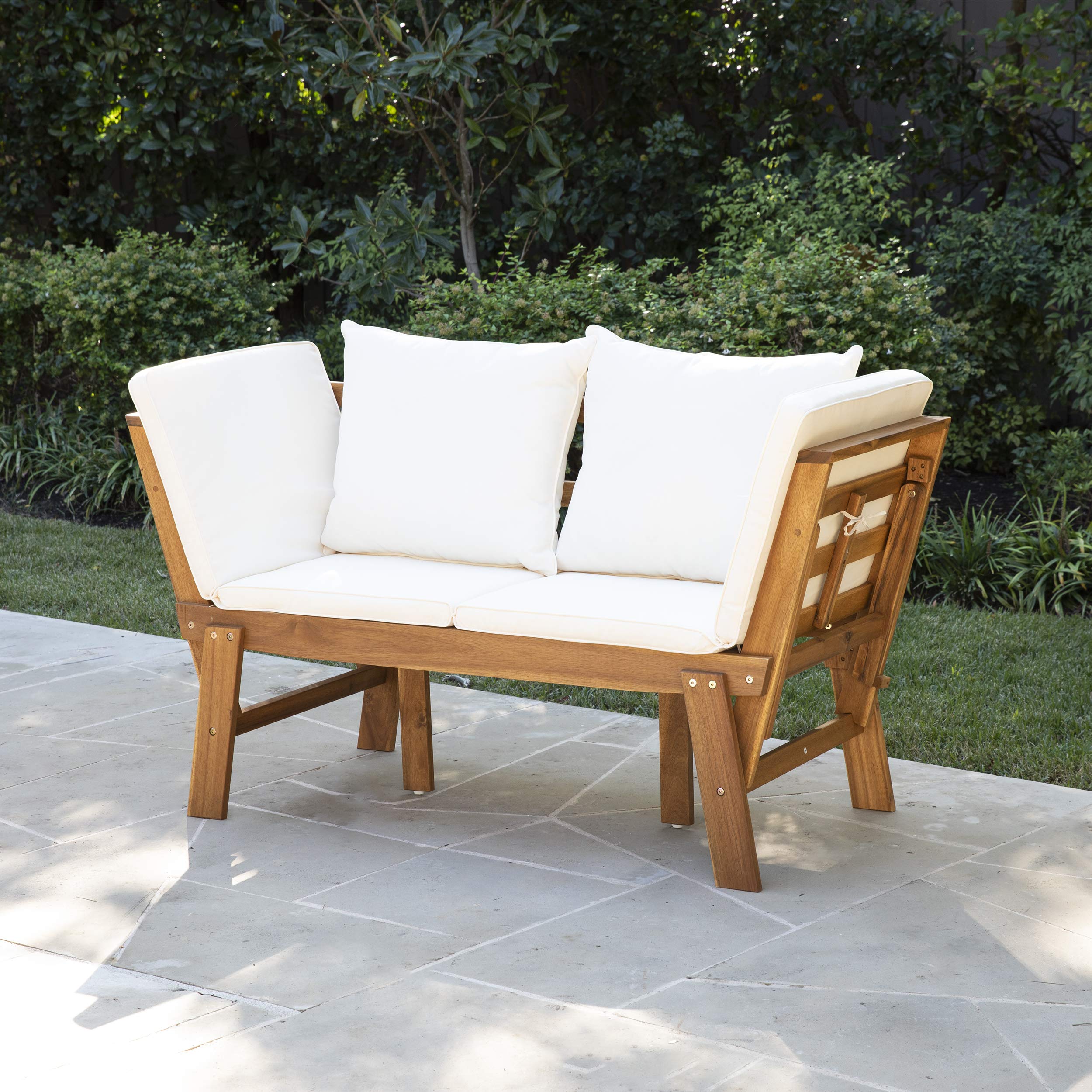 SEI Furniture Dolavon Outdoor Lounge Chair - Waterproof White Patio Chair for Poolside, Garden, and Backyard Relaxation | Comfortable All-Weather Resin Wicker Furniture