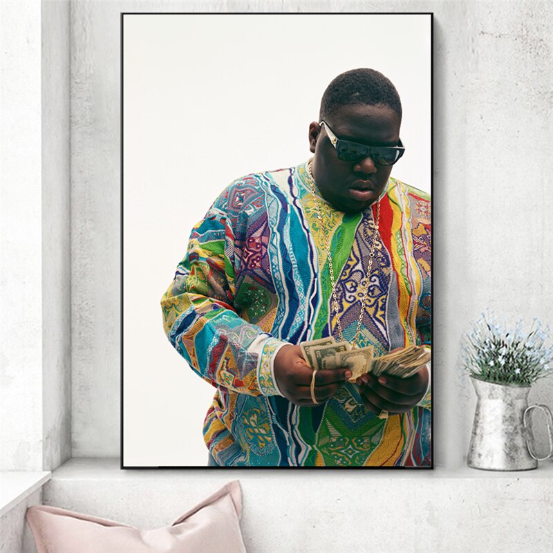Biggie Smalls Canvas Wall Art - Notorious B.I.G. Hip Hop Poster for Music Lovers - Perfect for Bedroom, Living Room & Man Cave Decor