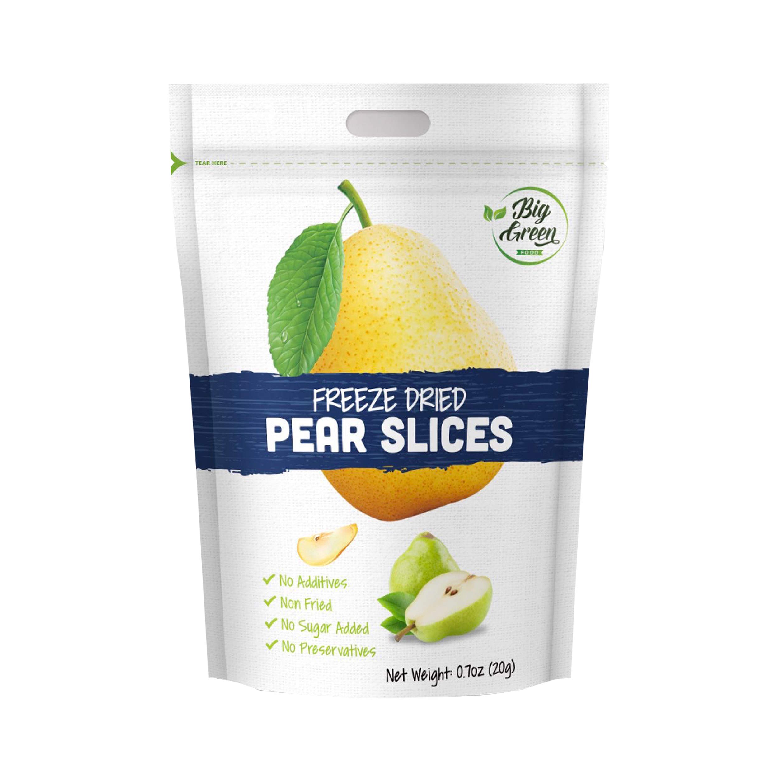 Freeze Dried Pear Slices - 100% Natural Big Green Dried Fruit Snacks for Hiking, Camping & Healthy On-the-Go Lifestyle