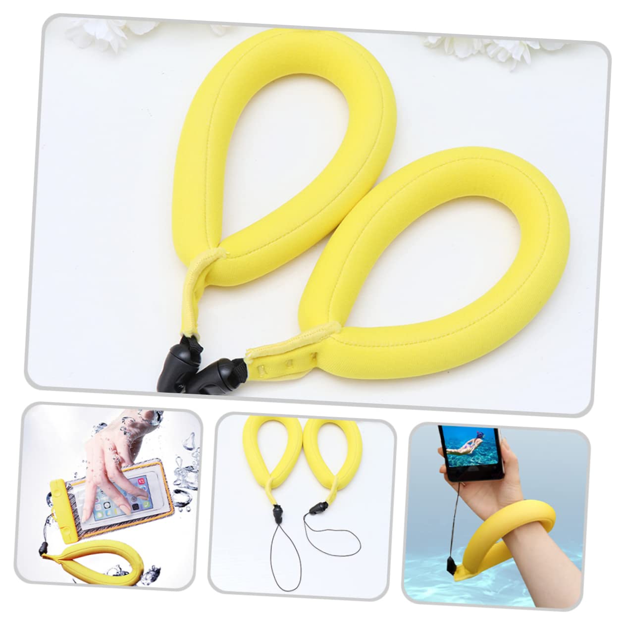 **KONTONTY Multi-Function Camera Float Wrist Strap - Waterproof & Durable for DSLR, Mirrorless, Action Cameras - Perfect for Swimming, Kayaking, Beach & Outdoor Photography (Yellow)**