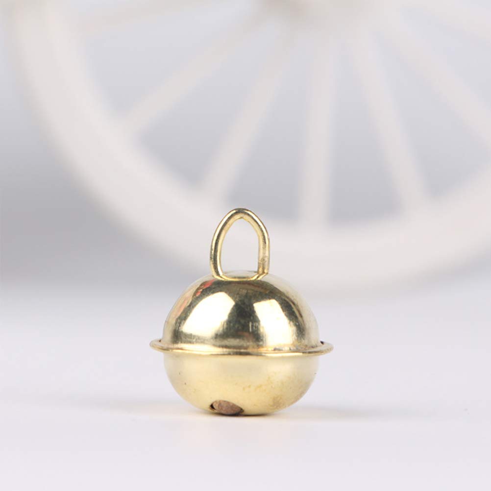 BESPORTBLE 100Pcs Golden Rustic Jingle Bells for Christmas DIY Crafts, Holiday Decorations, Sleigh Ornaments, Pet Christmas Tree Decor, Festive Home & Party Decoration