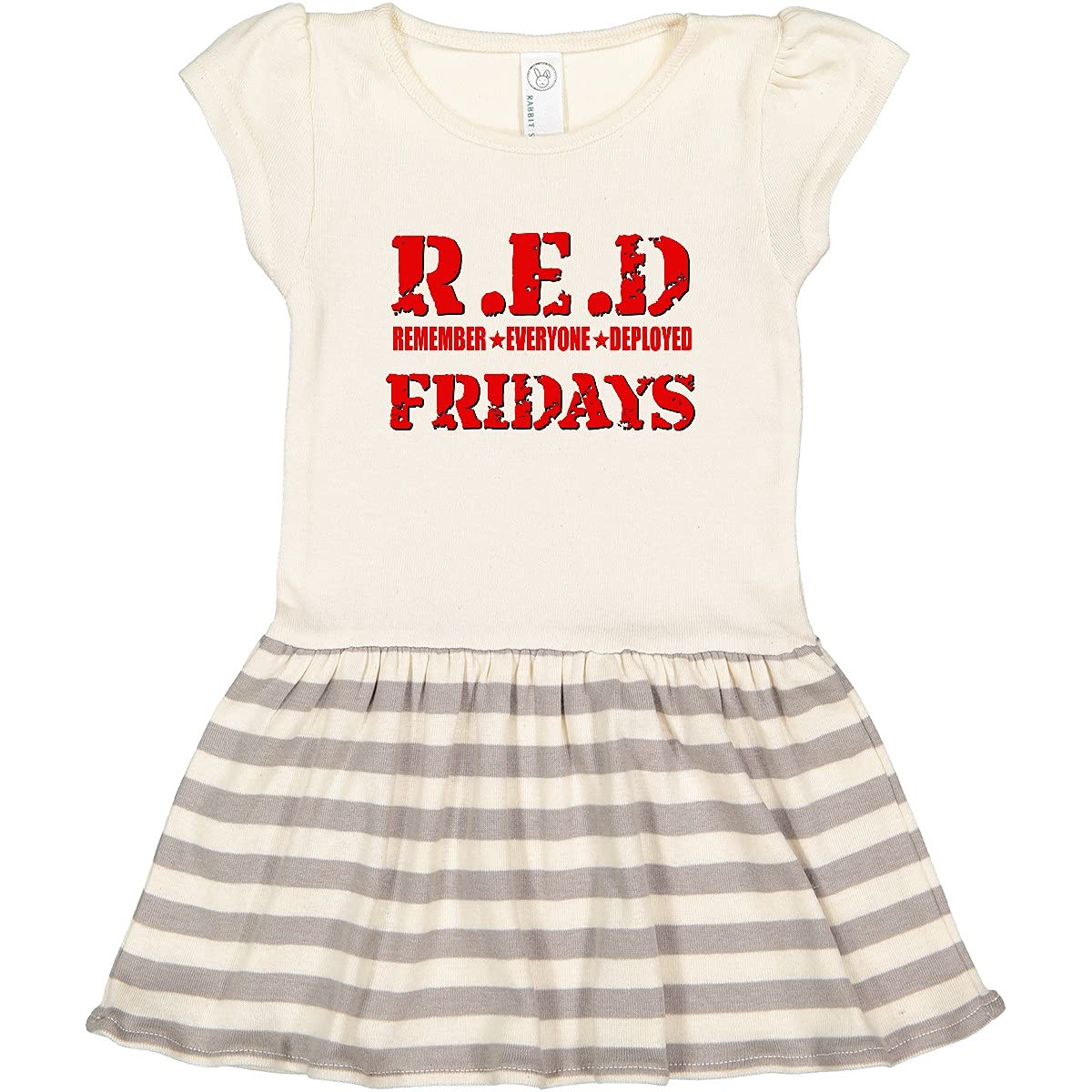 Inktastic Red Fridays Toddler Dress - Cute Casual Outfit for Girls, Soft Cotton Comfort, Machine Washable - Perfect for Playdates, School, and Family Gatherings