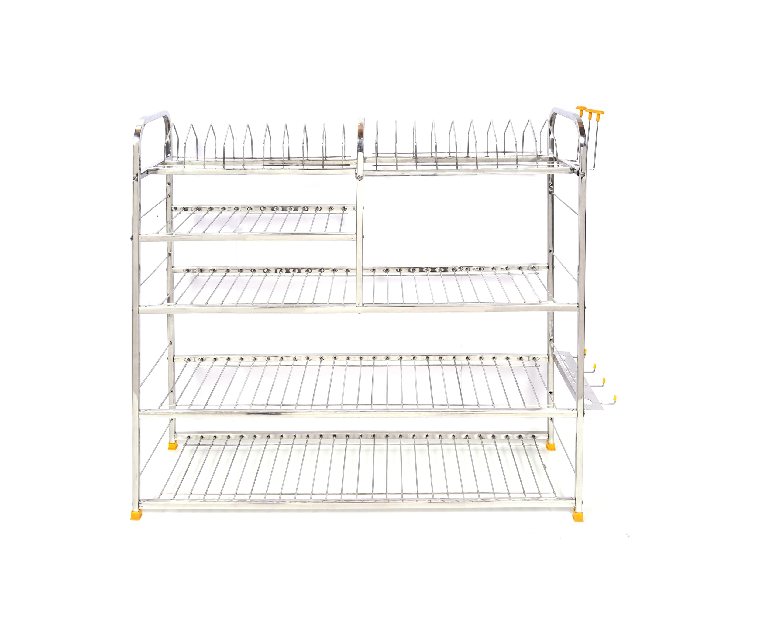 NAVUM ROSHANI Stainless Steel Wall Mount Kitchen Dish Rack Organizer | Cutlery & Plate Holder | Modular Kitchen Storage Stand (31