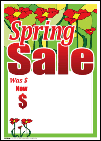 100-Pack Spring Sale Tags with Floral Design - Perfect for Retail Stores, Boutiques & Seasonal Promotions