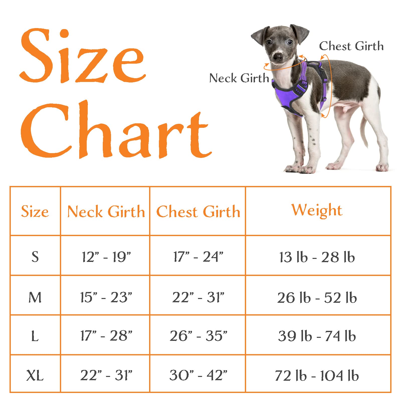 No Pull Dog Harness for Small Medium Large Dogs - Adjustable Reflective Pet Vest with Front Clip & Padded Design - Easy Control Handle for Outdoor Training, Walking & Hiking (Purple) - Perfect for Daily Walks, Jogging & Pet Adventures