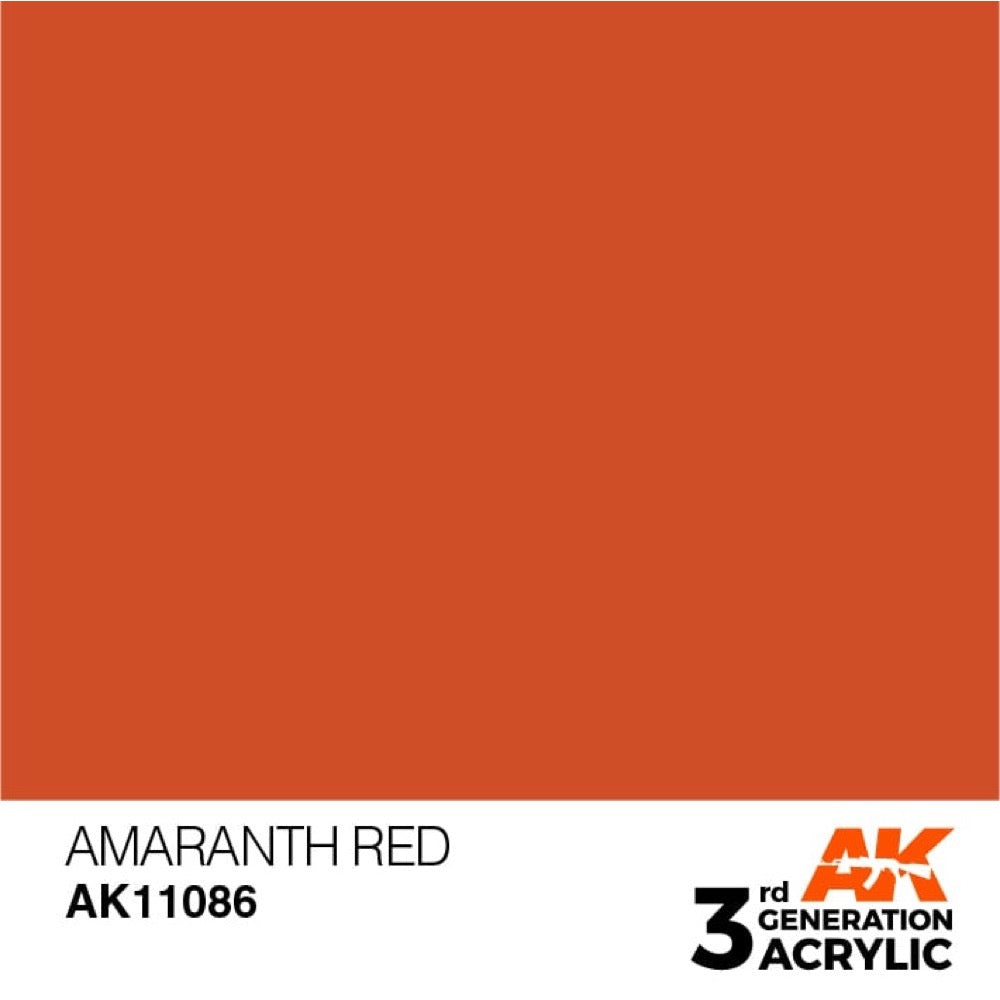 AK Interactive AK11086 Amaranth Red Acrylic Paint - 17ml Bottle (3rd Gen) - Premium Model Paint for Miniatures, Warhammer & Scale Models - Perfect for Hobbyists & Artists