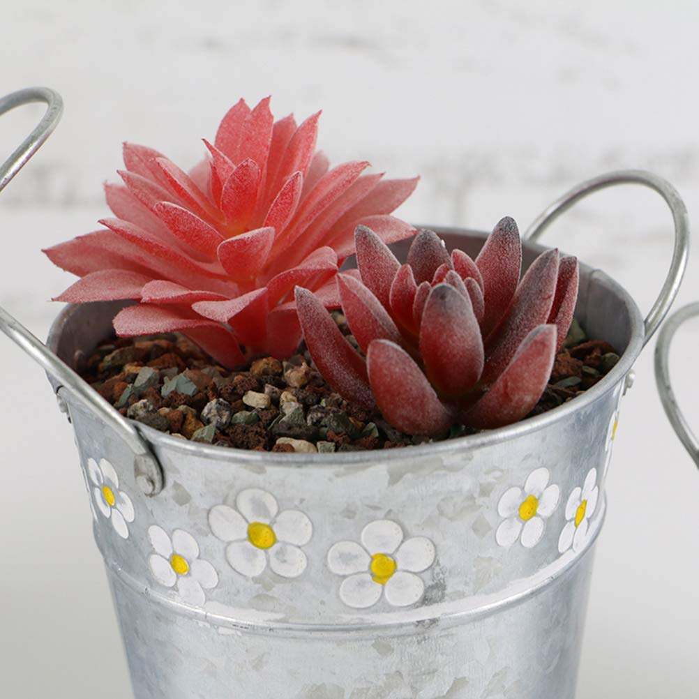 BESPORTBLE Iron Flower Pot - Decorative Plant Pot for Bonsai, Succulents, and Home Gardening - Rustic Metal Bucket for Indoor and Outdoor Decor