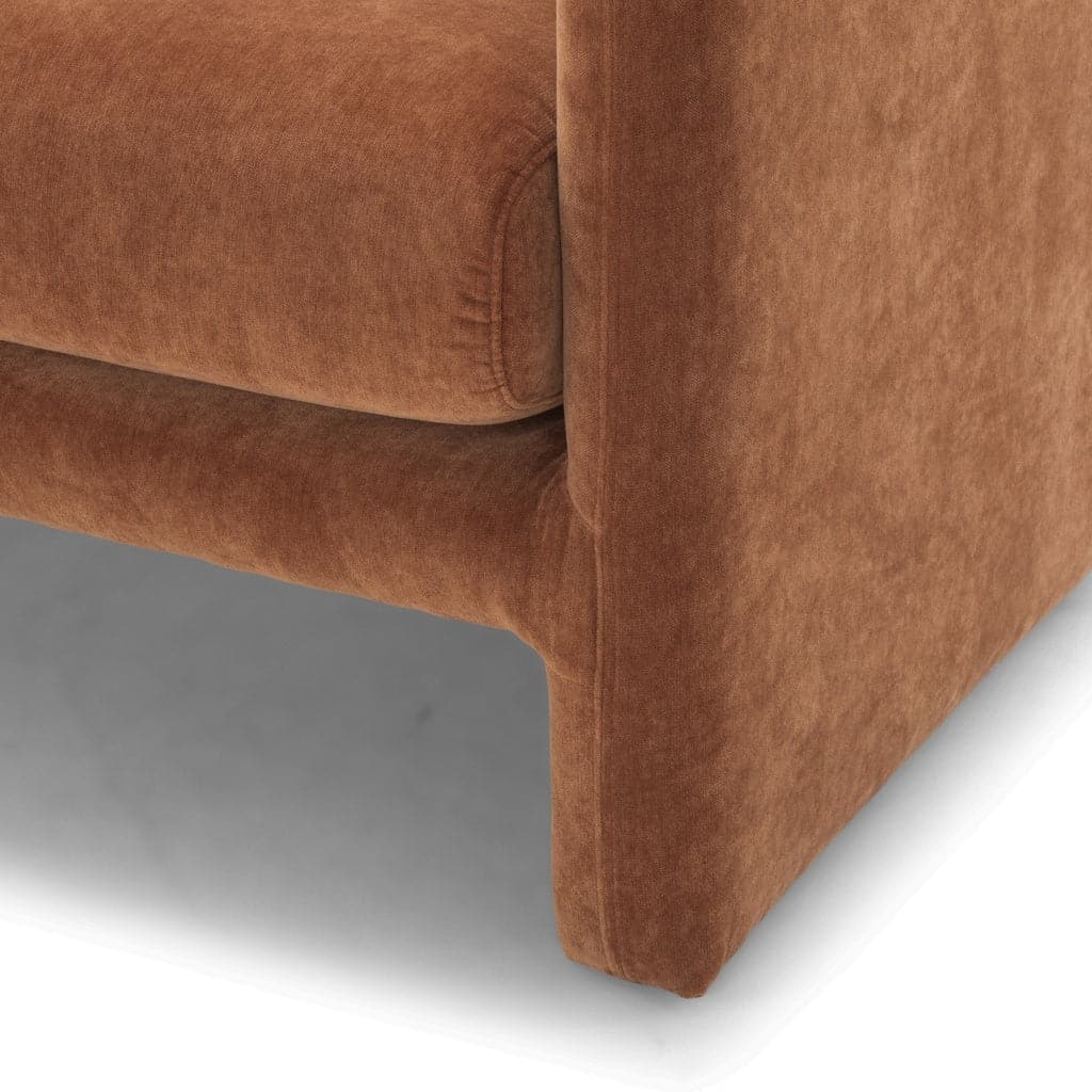 Aksel Modern Sofa - Comfortable 3-Seater Couch for Living Room, Lounge & Office - Stylish Fabric Upholstery with Sturdy Wooden Legs
