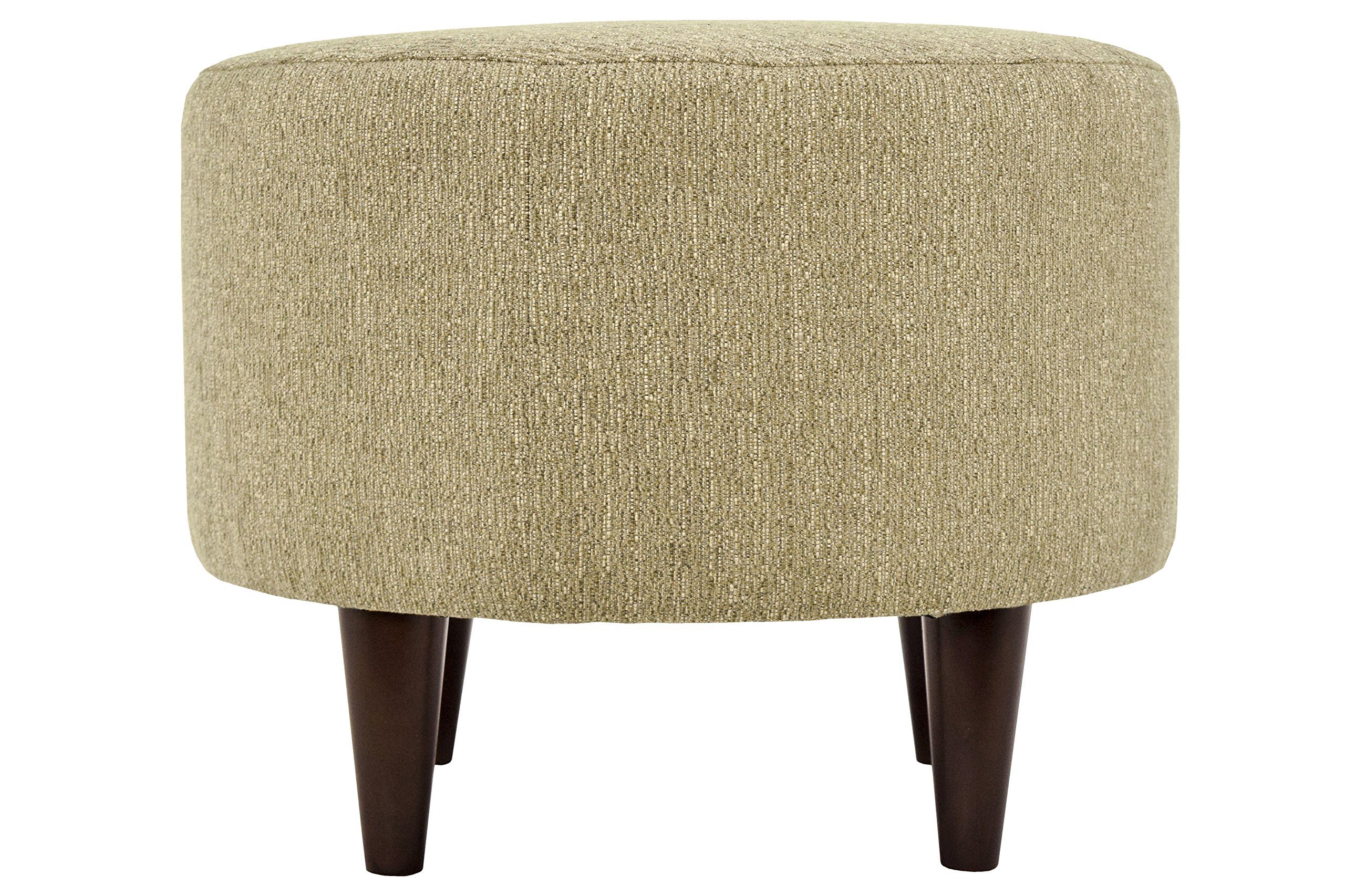 MJL Furniture Designs Sophia Round Ottoman Foot Rest - Upholstered & Padded Vanity Stool for Couch, Living Room, Bedroom - Perfect for Entryway, Home Office & Reading Nook - Soft & Comfortable Seat for Relaxing, Watching TV or Decorating Your Space
