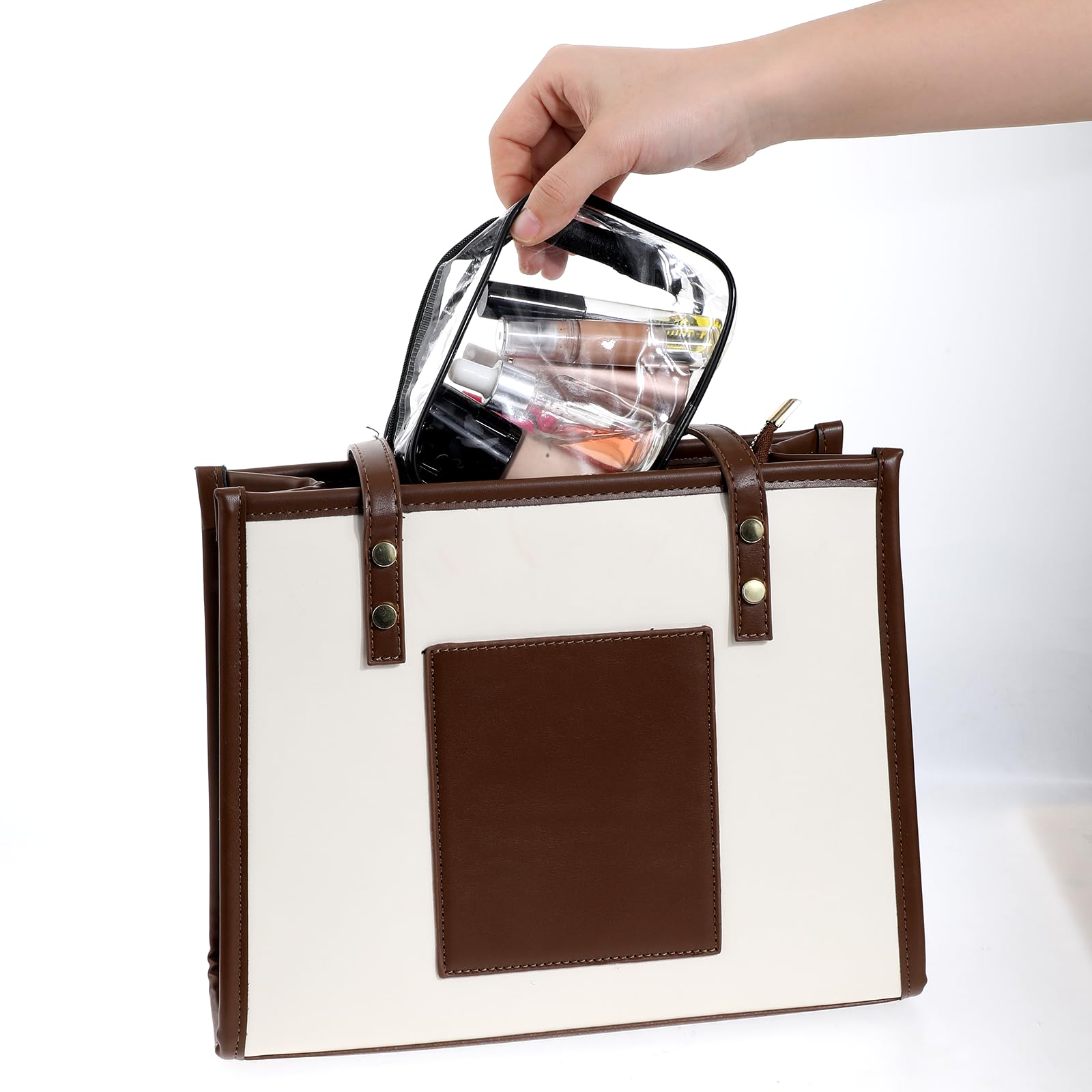 16 Pcs Clear PVC Cosmetic Bags Bulk - Waterproof Travel Makeup & Toiletry Organizer with Zipper for Women & Men | Perfect for Airplane Carry-on, Gym Essentials & Bathroom Storage