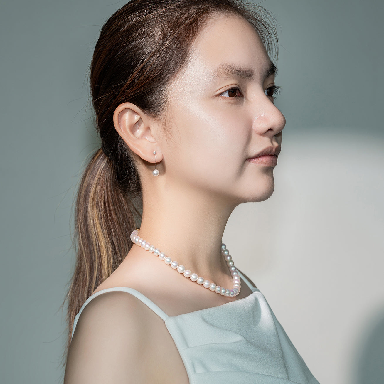 18K Gold Akoya Hanadama Pearl Stud Earrings - AAA Quality Japanese Cultured Pearls for Women, Gift for Anniversary, Wedding, Birthday, Valentine's Day