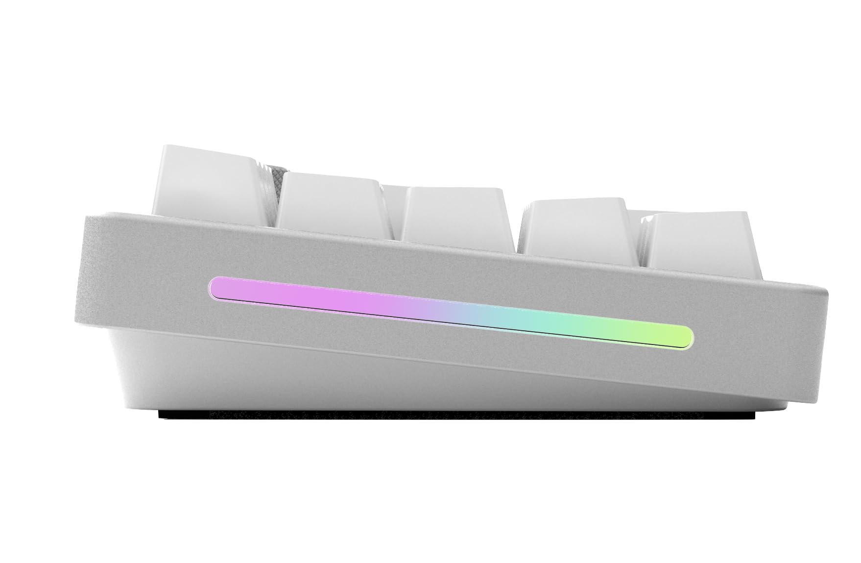 Glorious GMMK Macro Numpad - Wired & Wireless Bluetooth Mechanical Keypad, Premium Aluminum Frame, Customizable Knob & Slider, RGB Backlit, Linear Switches, 18 ABS Doubleshot Keycaps (Ice White) - Perfect for Gaming, Programming & Office Work