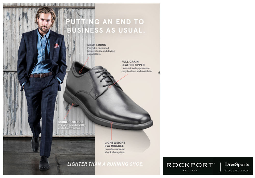 Rockport Allander Men's Leather Lightweight Comfortable Wide Fit Shoes - Perfect for Walking, Travel & Casual Wear