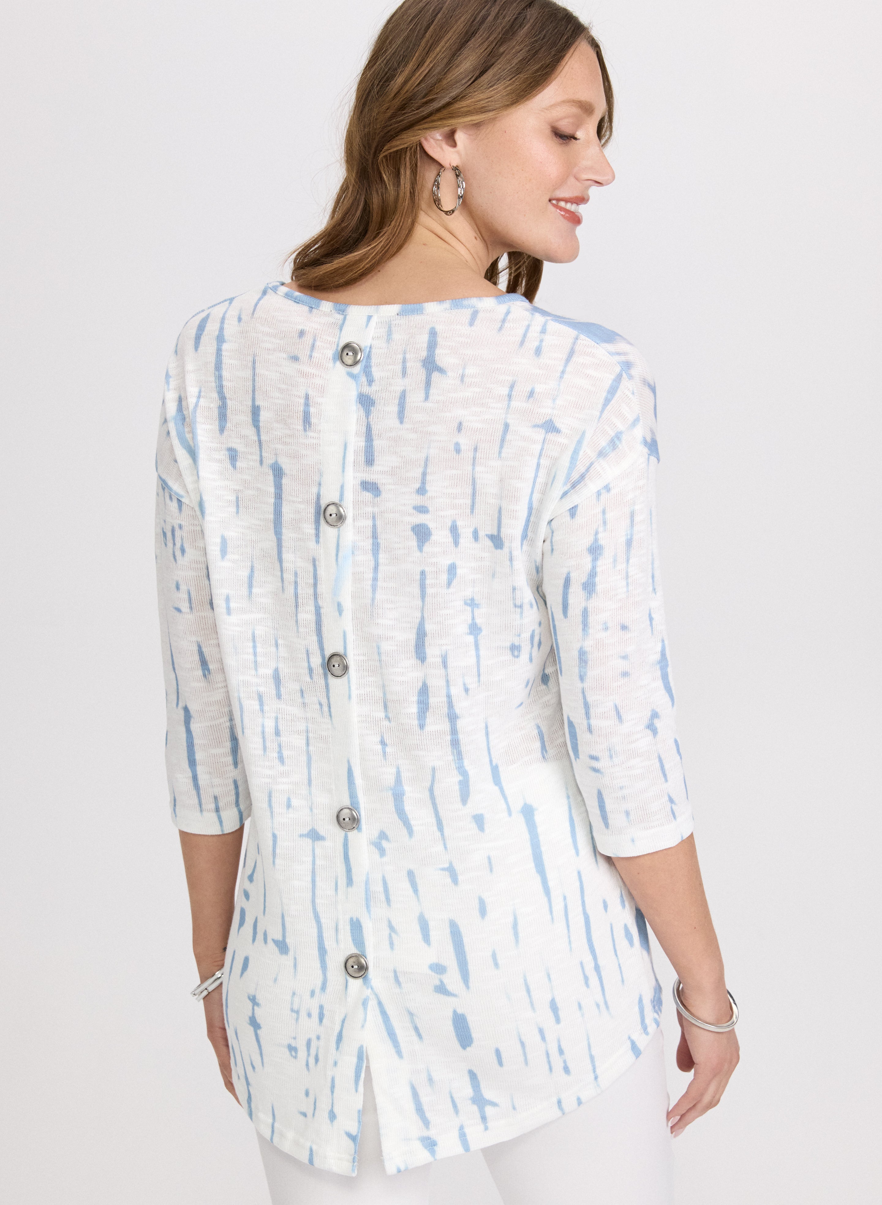 Cozy Button Back Knit Sweater for Women - Soft Winter Pullover with Stylish Button Detail - Perfect for Casual Outfits, Office Wear & Holiday Gatherings