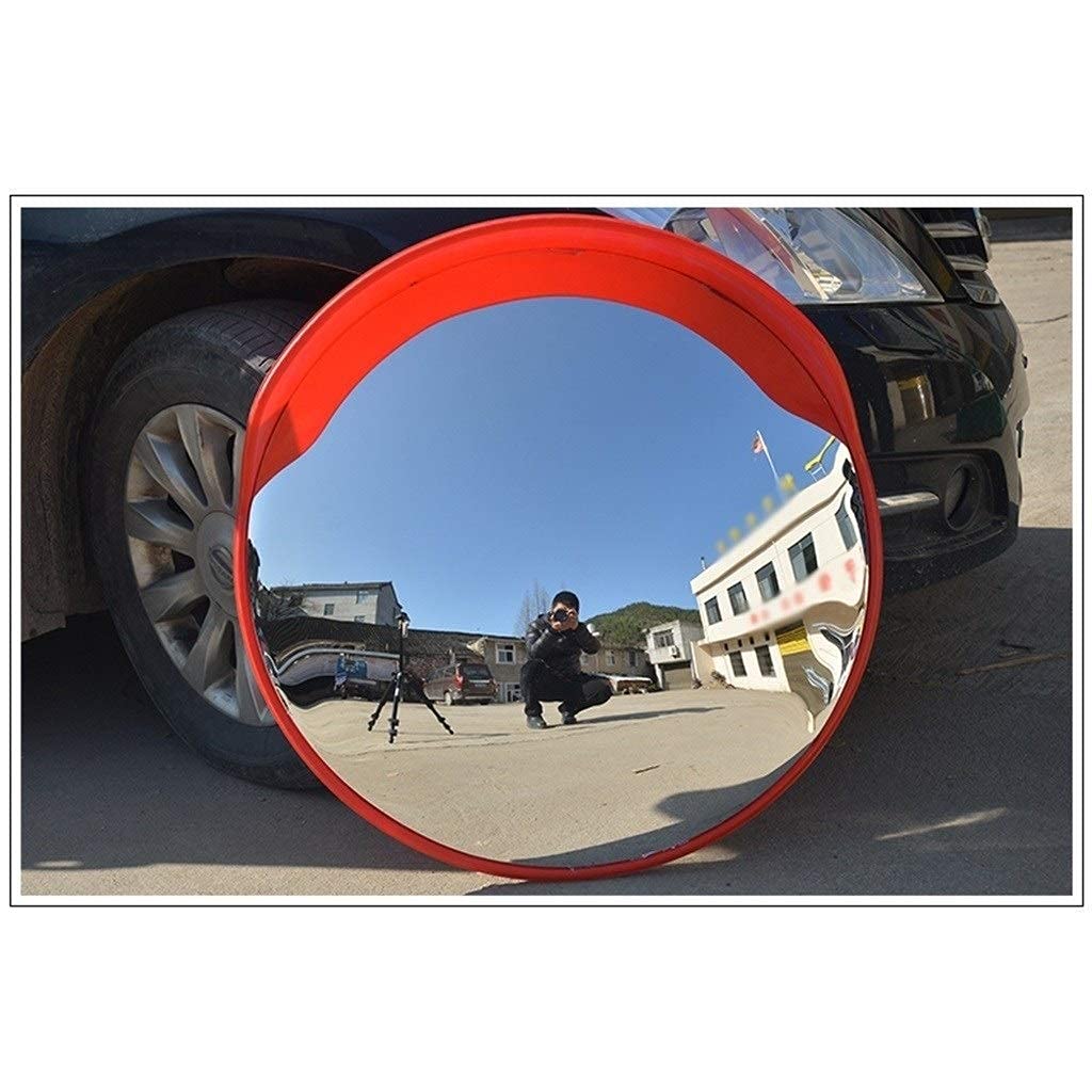 120CM Shatterproof PC Convex Traffic Mirror for Outdoor Blind Spot Safety - Ideal for Parking Lots, Driveways, and Road Intersections