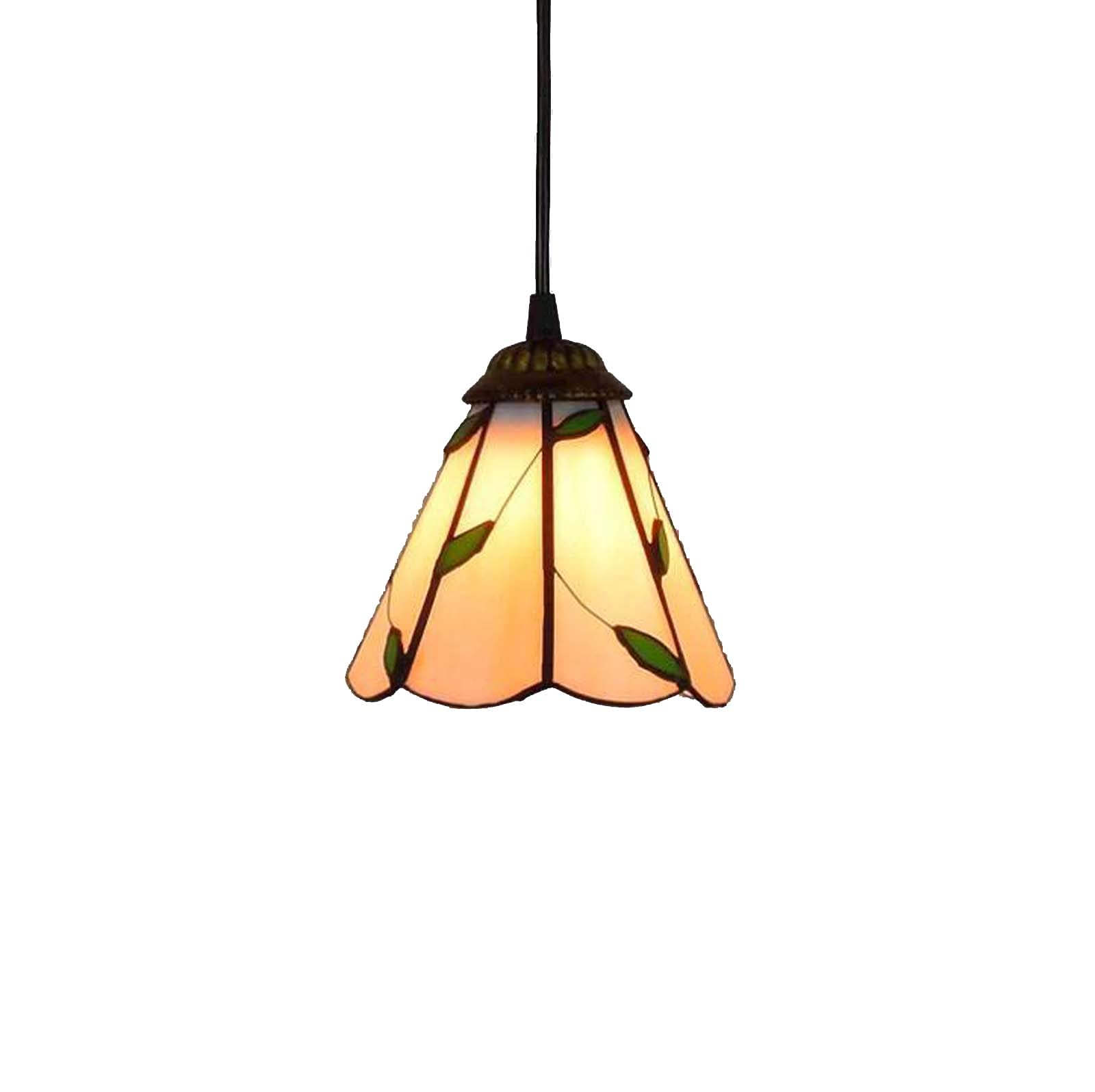 Mini Tiffany Style Stained Glass Hanging Lamp - 6