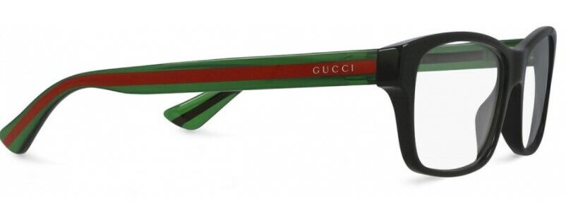 Gucci GG 0006ON 006 Square Unisex Eyeglasses - Black/Green/Red Frame | Fashionable & Durable for Men & Women | Perfect for Daily Wear, Work & Outdoor Activities