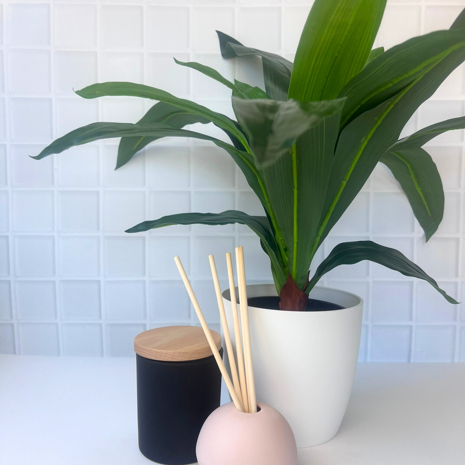 50cm Artificial Dracaena Plant - Realistic Fake Dracaena Tree for Home Decor, Office, Living Room, Bedroom & Indoor Spaces