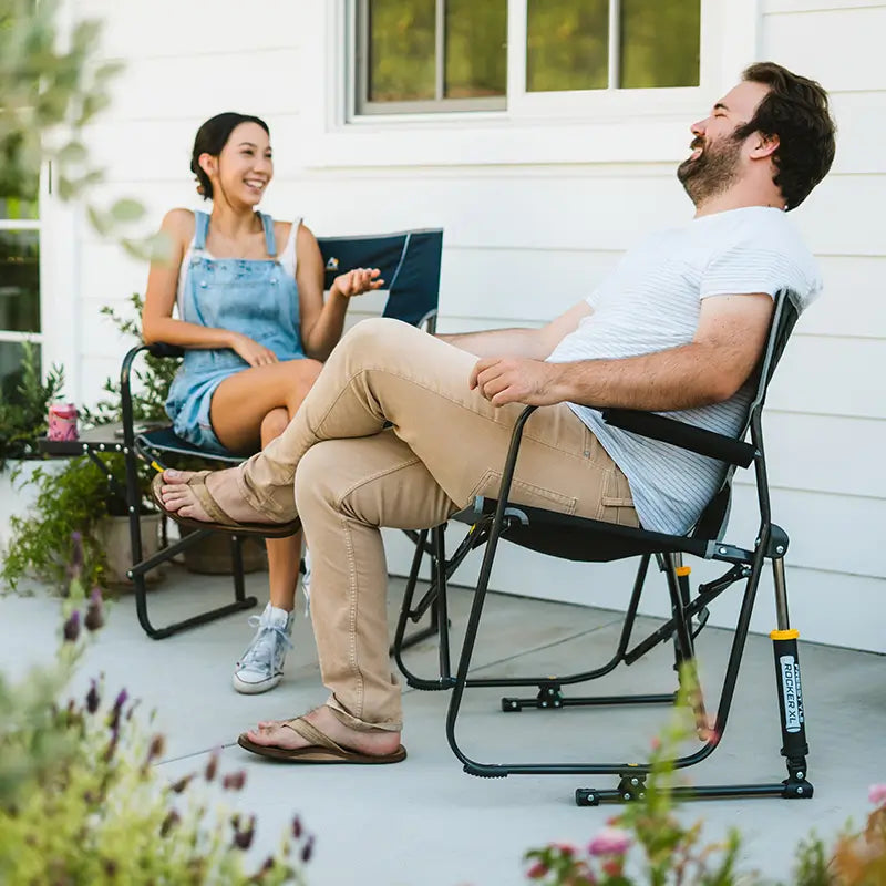 Freestyle Rocker XL™ - Premium Outdoor Rocking Chair for Patio, Garden & Backyard - Comfortable & Durable Lounge Chair for Relaxing, Reading & Sunbathing