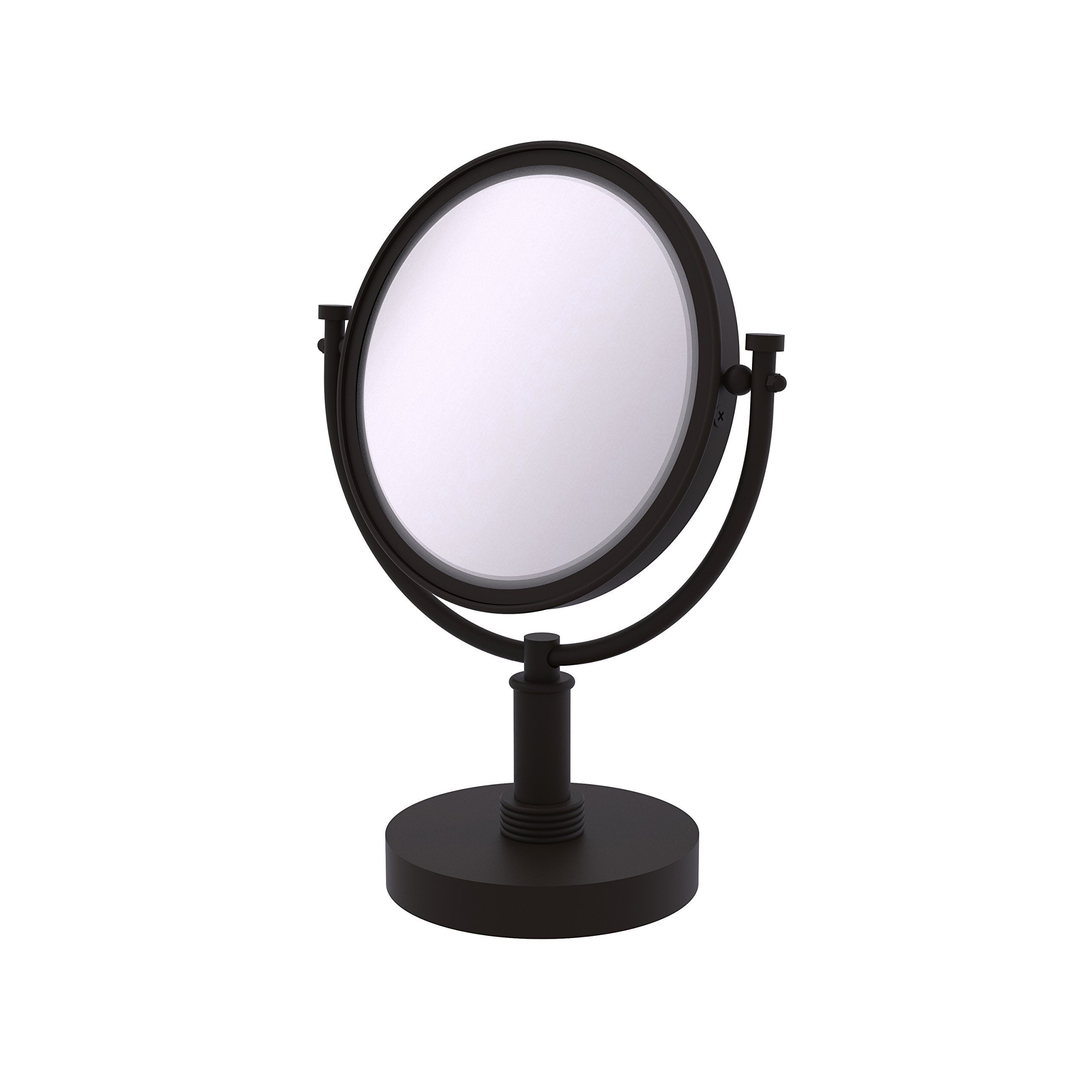 Allied Brass DM-4G/4X 8 Inch Oil Rubbed Bronze Vanity Mirror with 4X Magnification - Perfect for Makeup Application, Shaving & Bathroom Decor