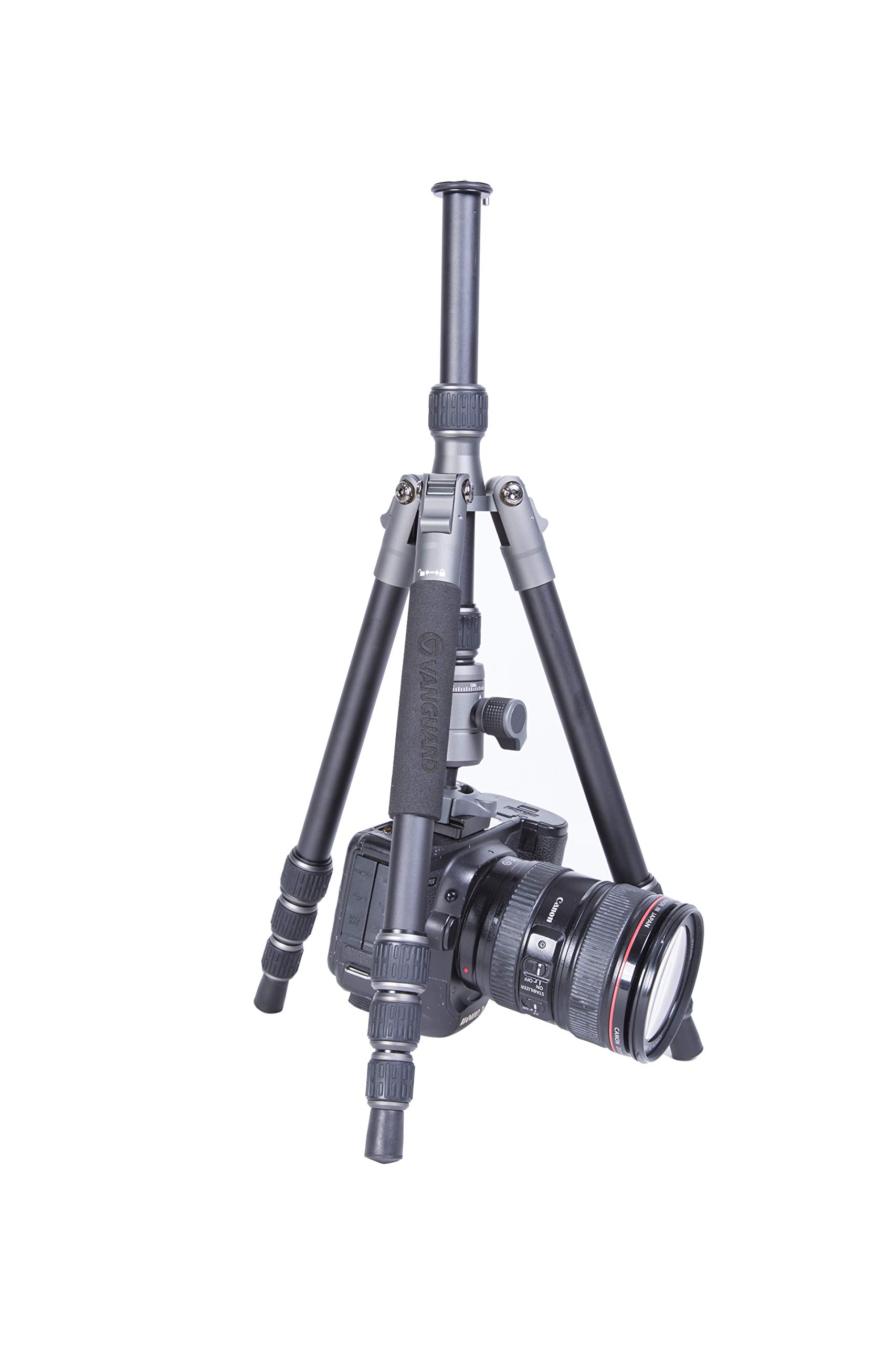 Vanguard VEO 3GO 265HAB Compact Aluminum Travel Tripod with Ball Head - Lightweight Camera Tripod for DSLR & Mirrorless Cameras | Includes Monopod, Smartphone Holder & Bluetooth Remote | Perfect for Travel Photography, Vlogging & Outdoor Shooting